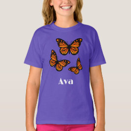 Monarch Butterfly Design - Camiseta Básica Para Me