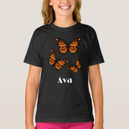 Monarch Butterfly Design - Camiseta Básica Para Me
