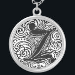 Monarchia "Z" Monogramas Colar Precoce<br><div class="desc">Rico - Letra Monograma,  chamada Monarquia. Um texto vitoriano do estilo de vintage. Personalize isso com seu trabalho de arte ou texto. Transfira este design para qualquer produto.</div>