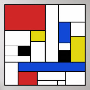 Mondrian alinha 24" x 24" o poster (Matte)