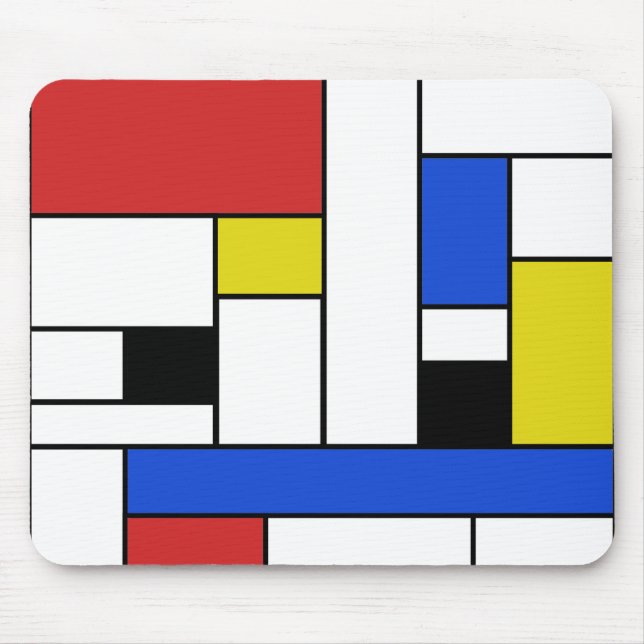 Mondrian alinha Mousepad (Frente)