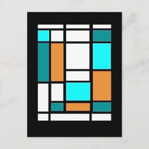 Mondrian, Composição, Cartão Postal Paródia Verde 