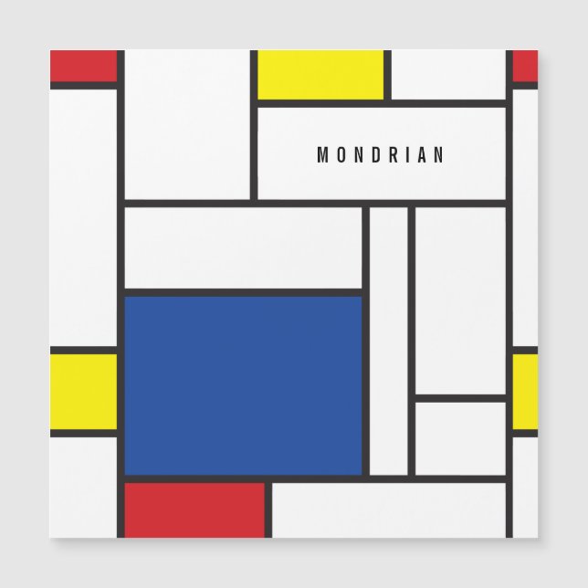 Mondrian Minimalist Geométrico De Stijl Modern Art (Frente)