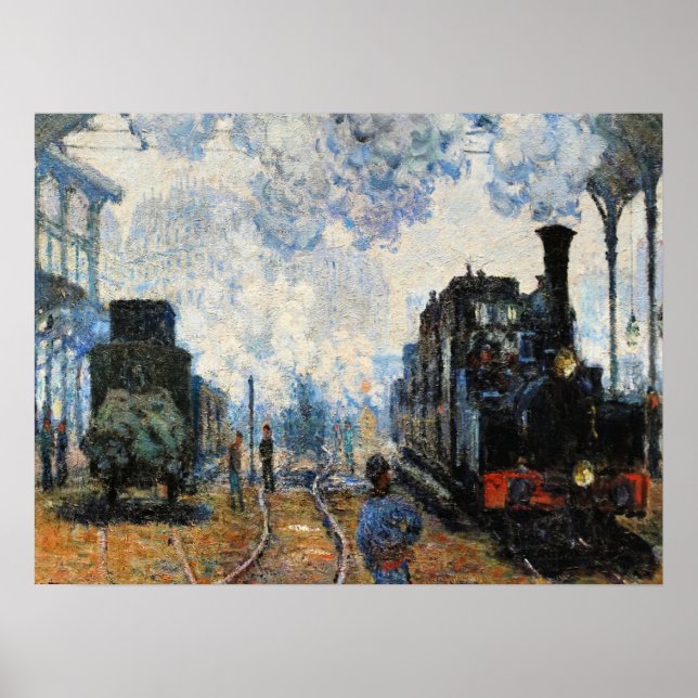 Monet - Arrival of the Normandy Train, Poster (Frente)