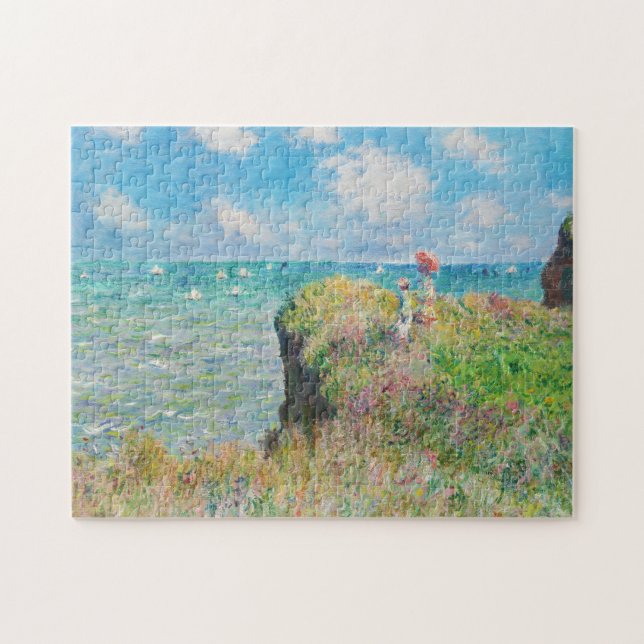 Monet Cliff anda na Quebra-cabeça de Pourville (Horizontal)