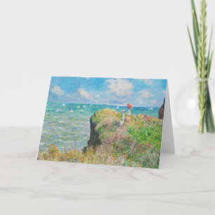Monet Cliff caminha no Cartão de Saudação de Pourv