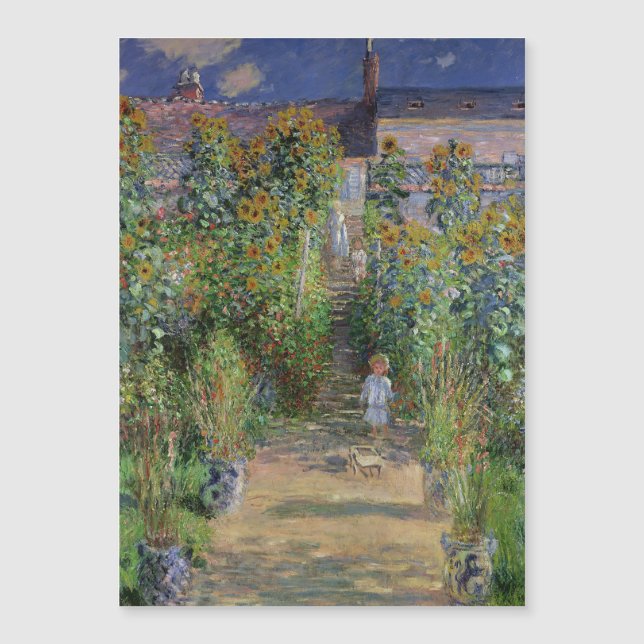 Monet Garden Vetheuil Impressionim Pintura (Frente)
