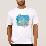 ** Monet Lily Pads Pond Painting AR23 T-Shirt<br><div class="desc">Cor branca, pintura de lágrimas de água e moneta clássica de SONO CURTO dos HOMENS. Os lírios monet/Lotus são magenta, rosa. Elegante feminina romântica Ephemera Floral Pintura Artística Única Criativa Moderna e Romântica design. (PESQUISAR 23 para designs semelhantes) O é um Chique, Feminine Girly Design. Esta design é Romântica Vintage...</div>
