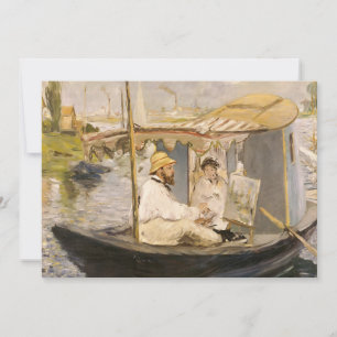 Monet Painting no Barco Estúdio   Édouard Manet