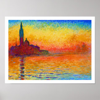 Monet Poster Impressão: San Giorgio Maggiore em Du
