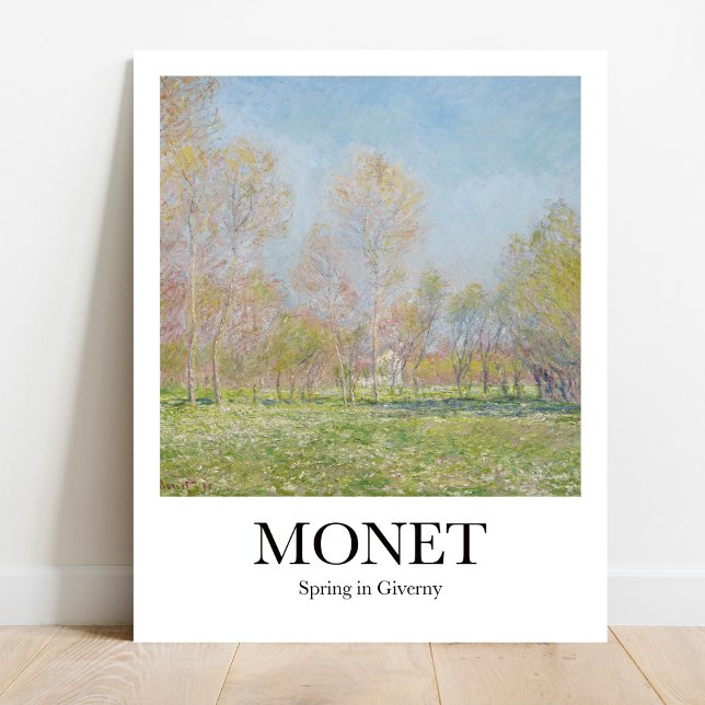 Monet Primavera em Giverny Art Impressão (Monet's Blooming Spring in Giverny. Museum-quality poster)