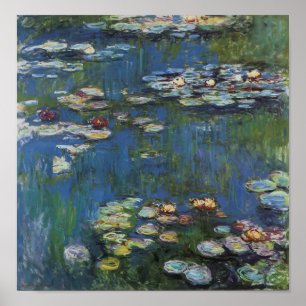 Monet Water Lily Vintage Art Poster