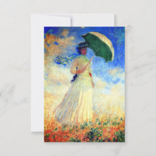 Monet Woman com Parasol virado para a direita