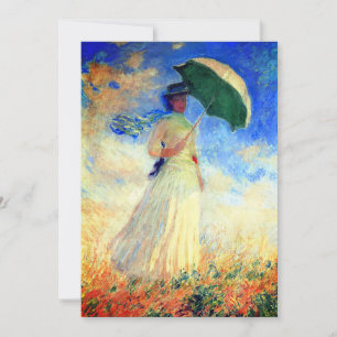Monet Woman com Parasol virado para a direita