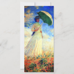 Monet Woman com Parasol virado para a direita