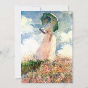 Monet Woman com Parasol Virado para a esquerda