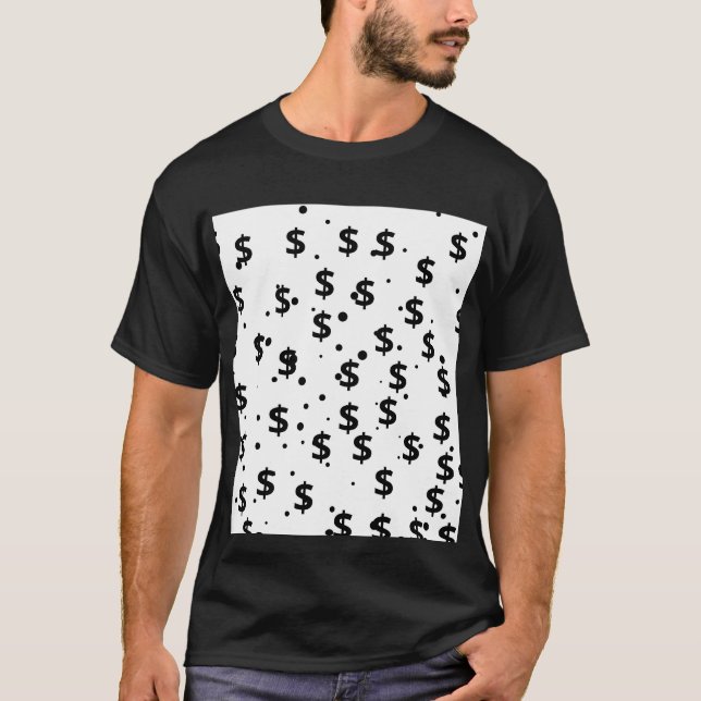 Money Talks" – Bold Dollar Sign Graphic T-Shirt (Frente)