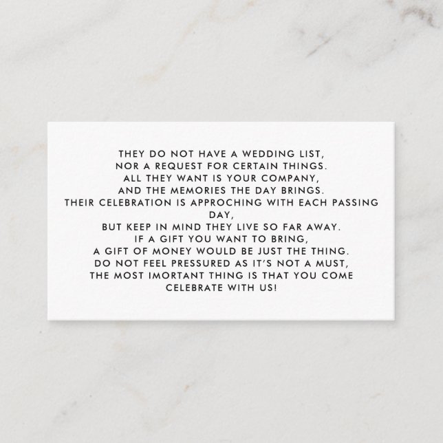 Money Tree/Wishing Bem Convite Inserir (Frente)