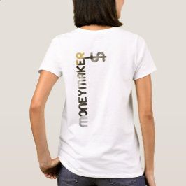 MONEYMAKER T-Shirt Trend Abstrato White Dourado