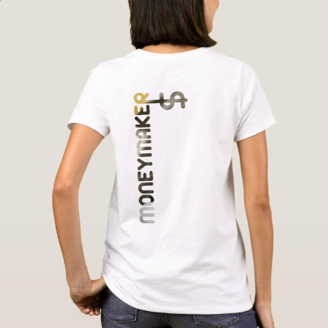 MONEYMAKER T-Shirt Trend Abstrato White Dourado (Criador carregado)