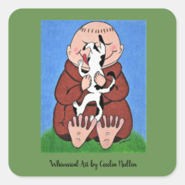 Monge com autocolantes