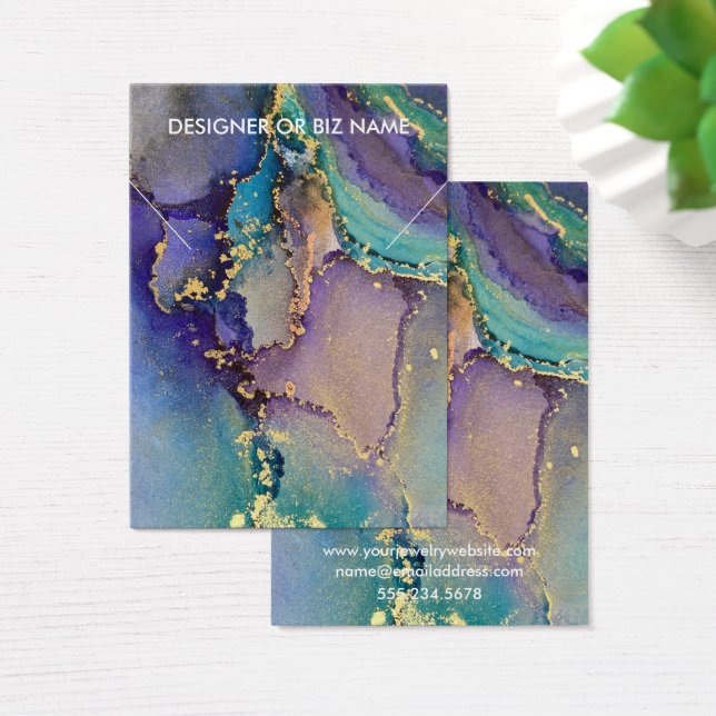 Monitor Dourado de Colar de Arte Líquida Multicolo (Mesa)