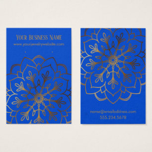 Monitor Dourado de Mandala & Royal Blue Earrding