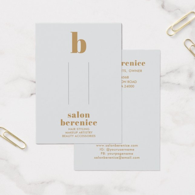 Monitor Dourado Monograma de Clipes de Cabelo com  (Escritótio)