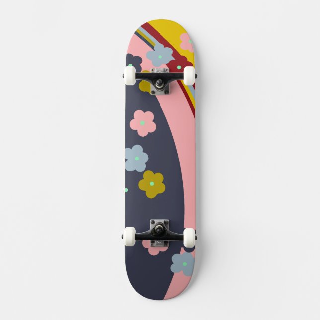 Monjii skateboard floral (Frente)