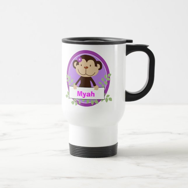 Monkarooni Monkey - Caneca de viagem personalizada (Direita)