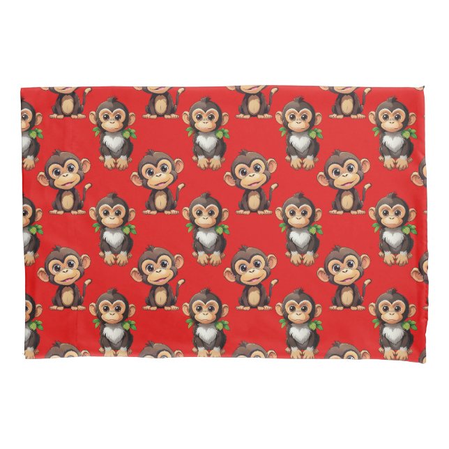 Monkey Pattern Design Red (Frente)