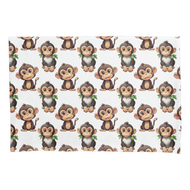 Monkey Pattern Design White  (Frente)