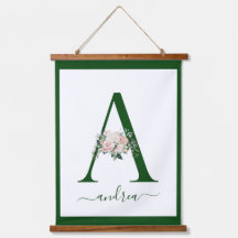Monogram Floral Letter A