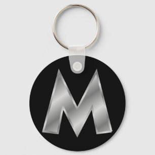 Monograma 2,25" da letra M chaveiro básico do