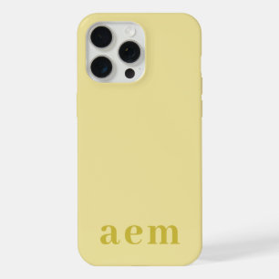 Monograma 3 iniciais amarelo pálido e verde minima