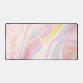 Monograma Amarelo-Amarelo-Rosa-Blush Pastel Estéti