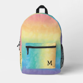 Monograma Arco-Íris Pastel Estilo Fofo e Estético