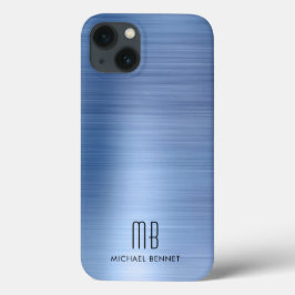 Monograma Azul Elegante