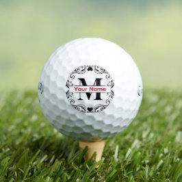 Monograma - Bola Golf | M inicial - Adicionar o se