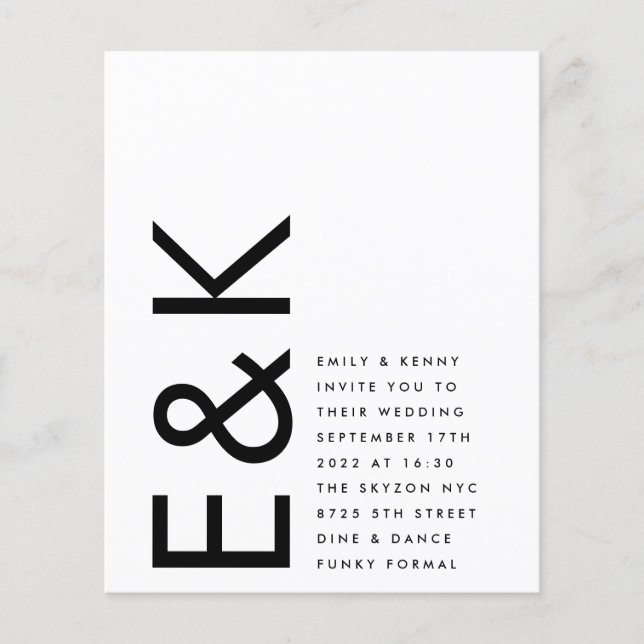 Monograma Bold Ultra Moderno Monograma Simples Cas (Frente)