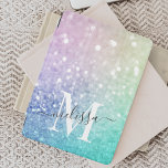 Monograma Bonito Colorido de Literatura<br><div class="desc">Personalize facilmente este elegante padrão colorido de brilho com seu nome personalizado e/ou monograma.</div>