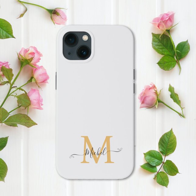 Monograma Branco | Elegante Minimalista (Criador carregado)