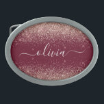 Monograma Brilhante de Lâmpada Cor-de-Lobra Dourad<br><div class="desc">Burgundy e Rosa Dourado - Frasco com Nome Belt do Script Glitter Glitter Cor de Espelho Rosa Esmagado. Isso faz a formatura perfeita, doce 16 16, 18, 21rua, 40, 50, 60, 70, 80, 90, 100 anos, casamento, chá de panela, aniversário, chá de fraldas ou presente de festa de solteira para...</div>