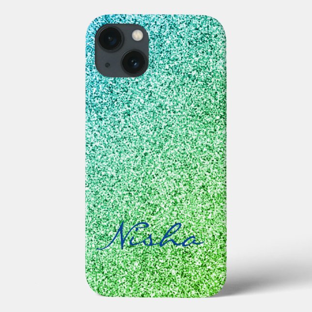 Monograma Brilho Verde Glitter (Verso)