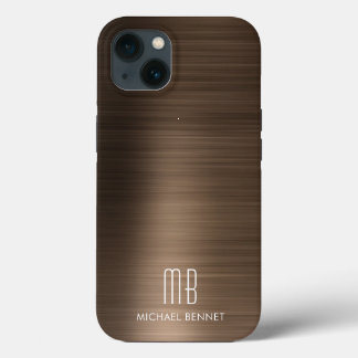 Monograma Bronze Marrom Metalizado