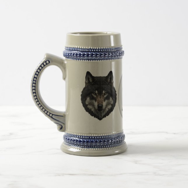 Monograma Caneca de cerveja inicial de cerveja do  (Esquerda)