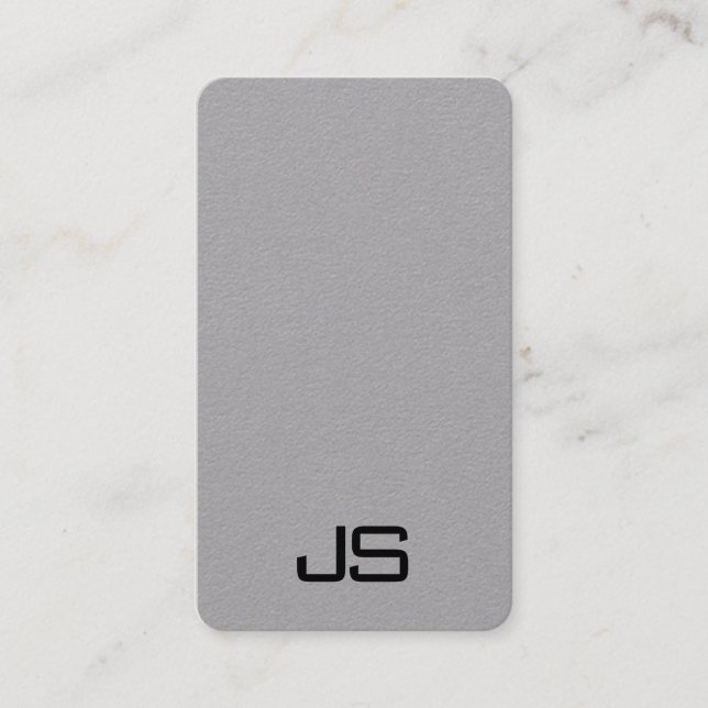 Monograma Cartões de visitas Vertical Moderno (Frente)