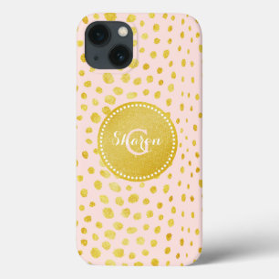 Monograma chic com estampa de leopardo em glitter