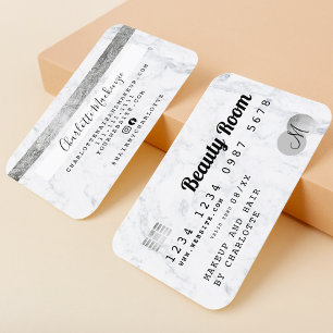 Monograma chic de beleza de cabelo de cartão de cr