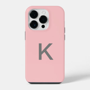 Monograma Chic Simples Rosa Personalizado
